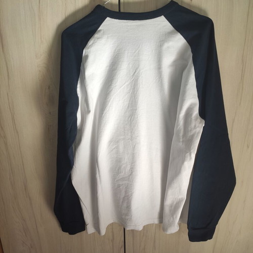 Pull & Bear JAWS long-sleeve raglan T-shirt, white and blue, sizes M-L-XL