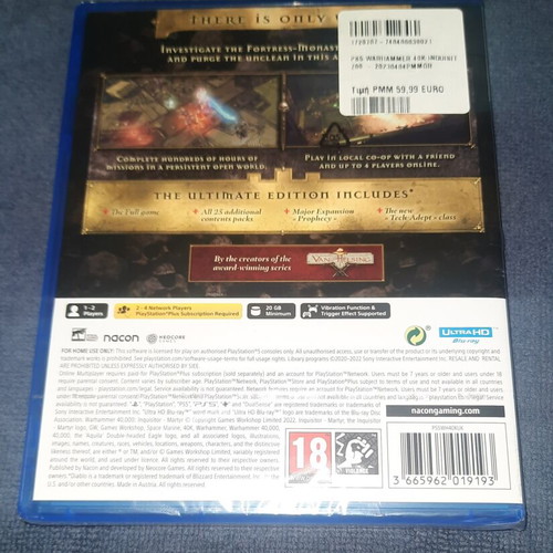 Warhammer 40,000: Inquisitor - Martyr Ultimate Edition PS5 new