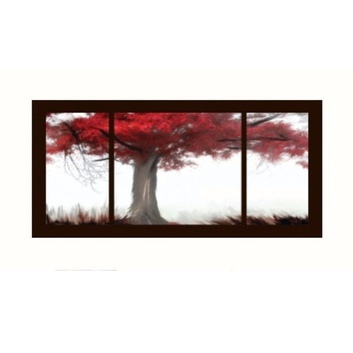 Triptych painting in frame 1.50 x 0.80