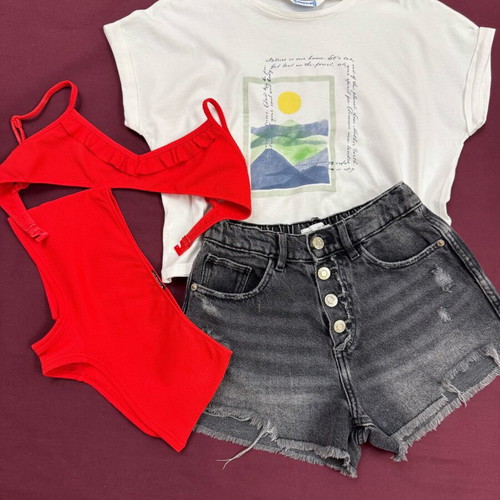 Summer girls' clothes for 9-10 years like new, multicolored