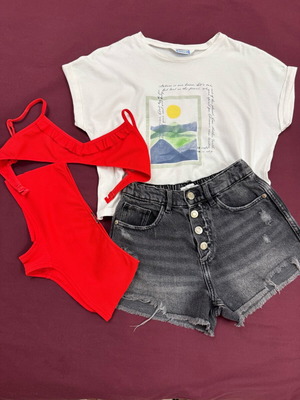 Summer girls' clothes for 9-10 years like new, multicolored