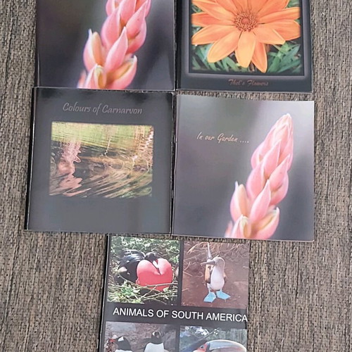 Photo albums like new, pack of 5 with flower, landscape, animal collections