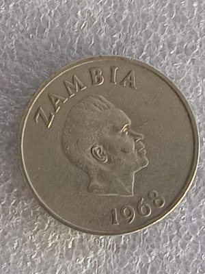 Zambia 20 Ngwee Cupronickel Coin 1968