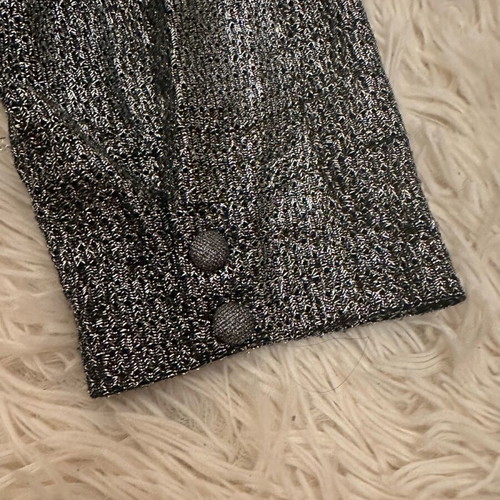 Silver blouse used, size M/L, three-quarter sleeve