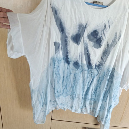 Attrattivo Oversized Top One Size Like New, Silk Print
