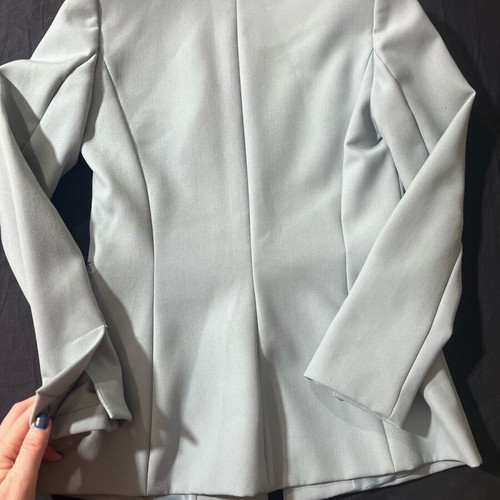 Zara Basic mid-length turquoise jacket like new, size S