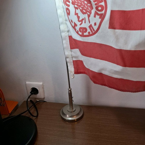 Vintage Olympiakos flag used with stand