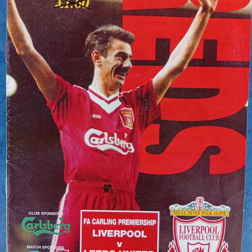 Premier League Liverpool Leeds Official Match Program 20/1/96 like new
