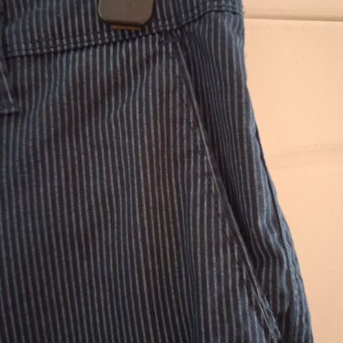 Men's Bermuda shorts used, dark blue striped, size M