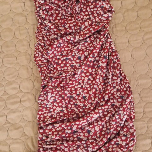 Mini dress like new, adjustable with ruching