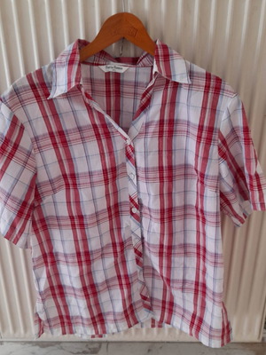 Καρώ πουκάμισο άσπρο κόκκινο XXL