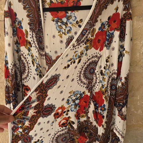 Joe Browns Striking Print Crinkle Boho Kimono like new