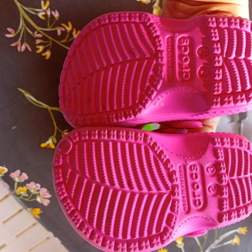 Crocs baby shoes no17-19 pink with removable jibbitz