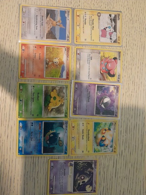 Pokemon cards lot of 9 from Secret Wonders and Unseen Forces, like new