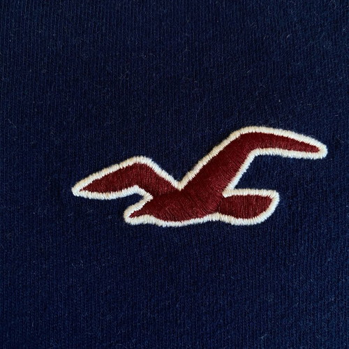Hollister men's teen T-shirt with buttons size S like new, dark blue