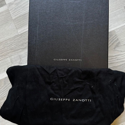 Giuseppe Zanotti Shearling Fur Navy Trainers New