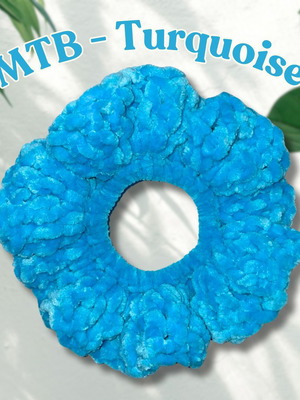 Handmade scrunchie turquoise new