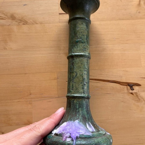 Bronze sturdy candlestick used