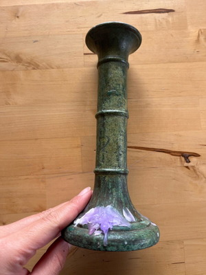 Bronze sturdy candlestick used