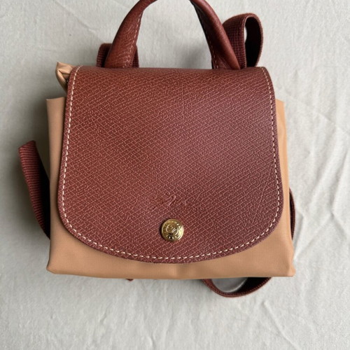 Longchamp Le Pliage παλιό μοντέλο σακίδιο πλάτης καινούργιο, μπεζ καφέ