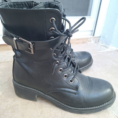 Black ankle boots size 37 used, very good condition
