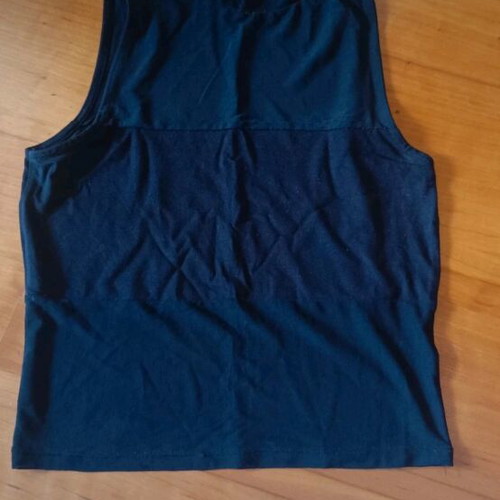 Blouse with transparent details used, size S, black