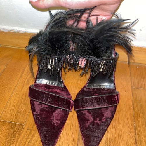 Diego Dolcini sandals used, purple, size 39, vintage