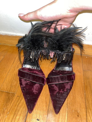 Diego Dolcini sandals used, purple, size 39, vintage