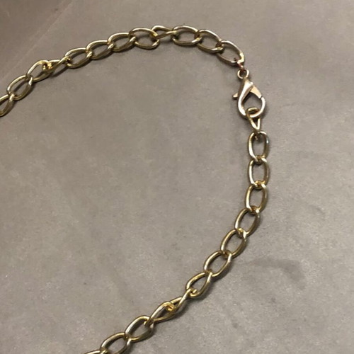 Chunky Gold Chain Necklace with Buckle Pendant new
