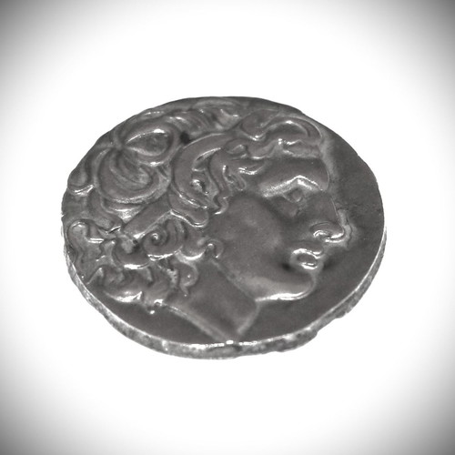 Ancient Coin Alexander the Great Silver Plated Replica Necklace Chain