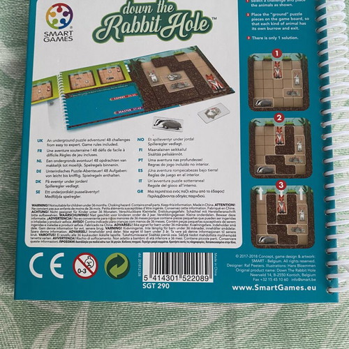 Smart Games Down The Rabbit Hole board game like new