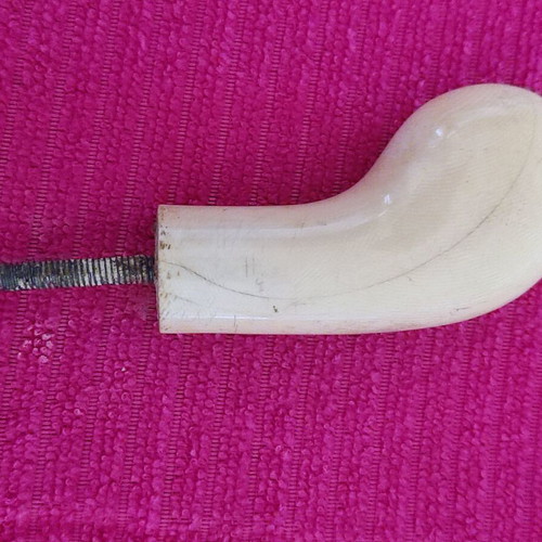 French Walking Stick Handle used, circa 1880, bone