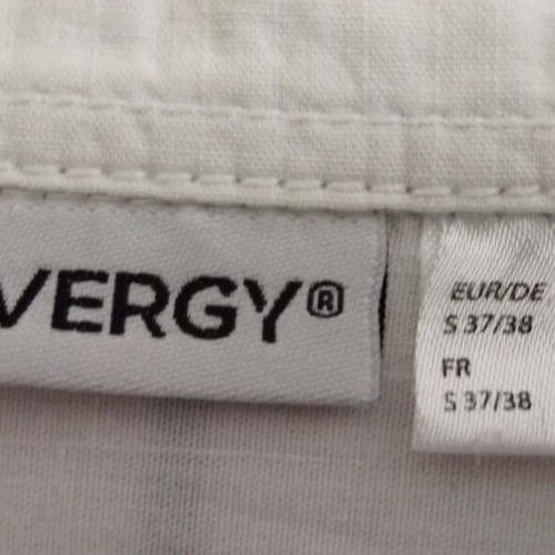 Livergy short-sleeve men's shirt like new, cotton, white and blue