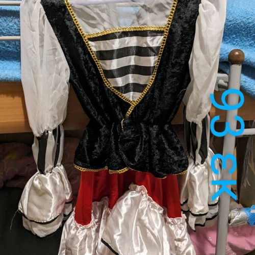 Pirate carnival costume used for girl 8-10 years old