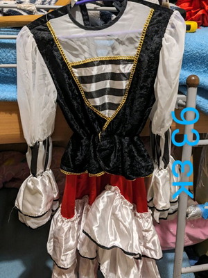 Pirate carnival costume used for girl 8-10 years old