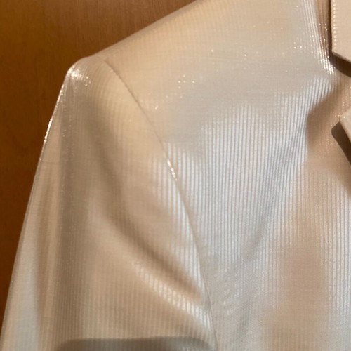 Lame suit with trousers set like new, beige, size XL