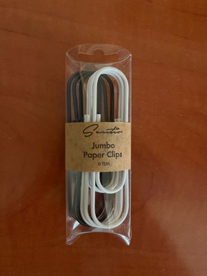 Large jumbo paper clips new from Plaisio