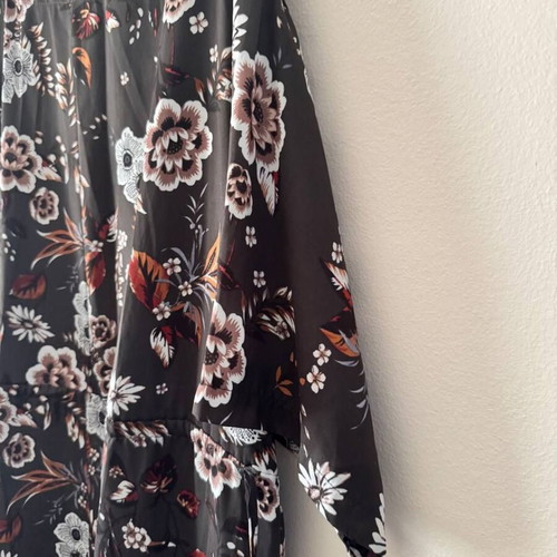 Sfera floral kimono maxi cardigan size S like new, brown and orange