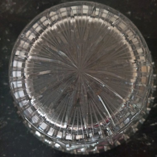 Crystal vase bowl vintage used, 25 cm diameter
