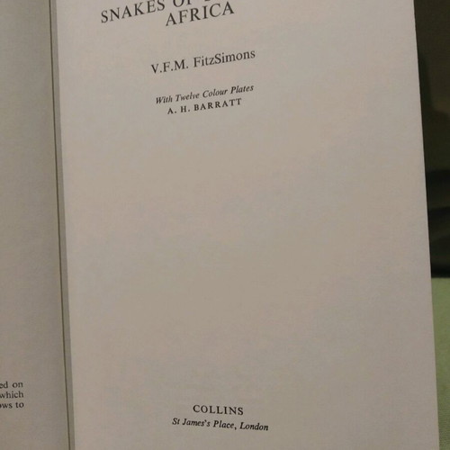 Book Snakes of South Africa like new