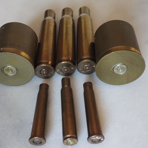 Vintage military casings used, set of 8 brass