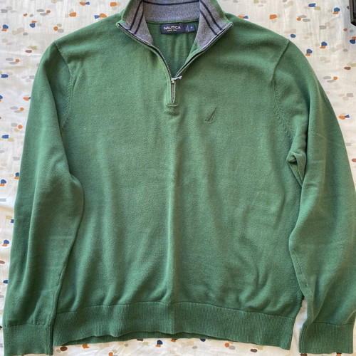 Nautica men's green pullover like new, size M