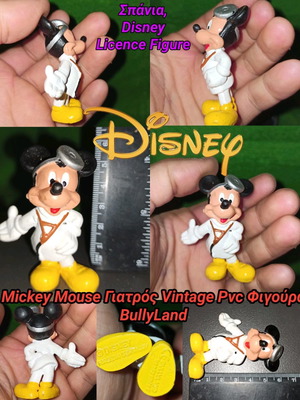 Мики Маус Винтидж доктор Pvc фигура BullyLand Фигура Доктор Бял костюм Оригинален лиценз на Дисни RARE