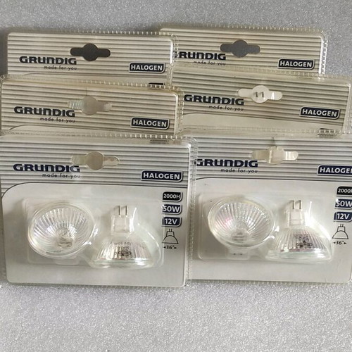 Halogen bulbs 50watt warm light GU 5.3 12volt pack of 12 new