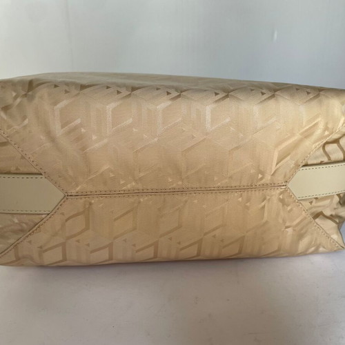 MCM Aren Monogram Jacquard Tote Bag New Beige
