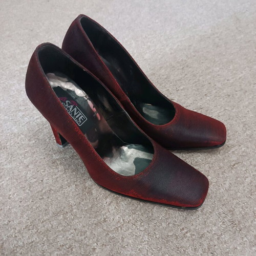 Sante pumps used, black and red, 9.5 cm heel