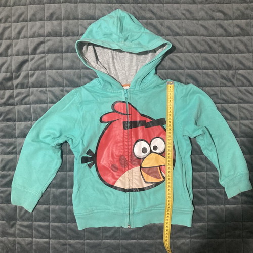 Angry Birds Kids Jacket like new, turquoise, H&M, sizes 110-116 cm