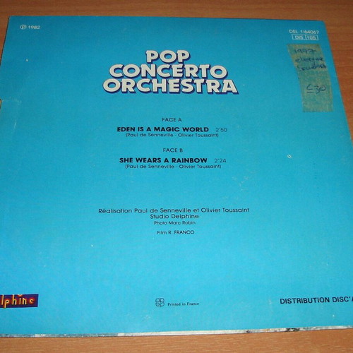 Pop Concerto Orchestra Eden Is A Magic World 45rpm vinyl