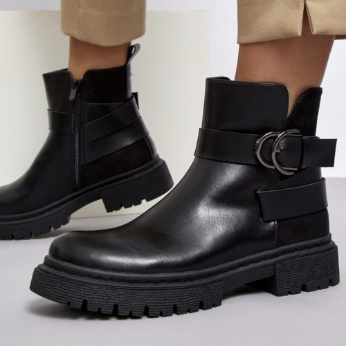 Biker boots black like new, size 38