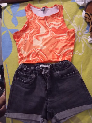 Top and shorts set like new, Shein XS, possibly Zara